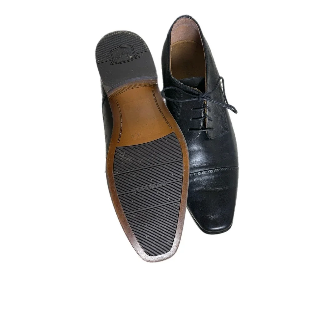 Florsheim Postino Cap Toe Oxford Mens‎ Size 10.5 Black Premium Leather Dressy
